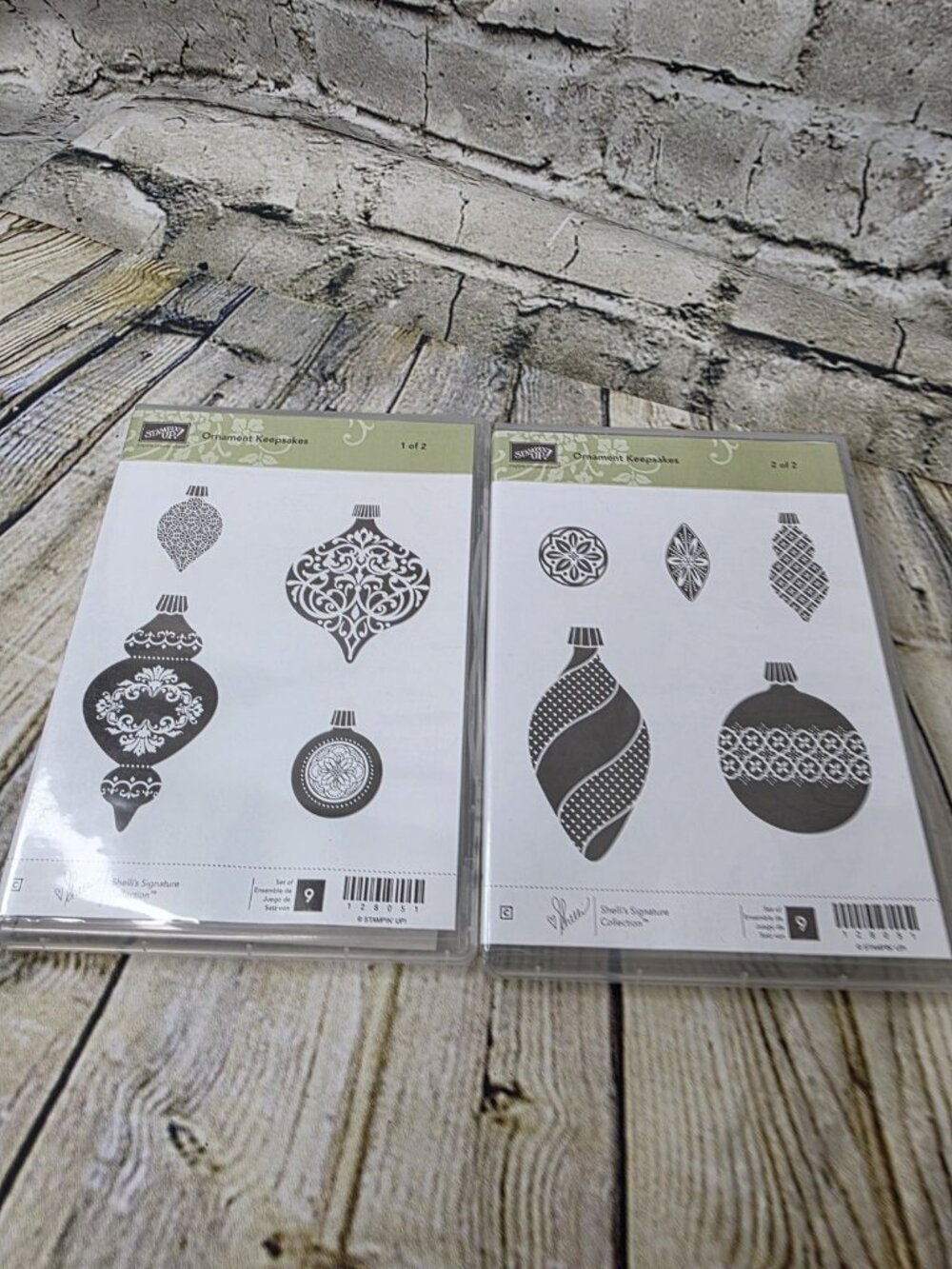 Stampin' Up! Retired 9 Rubber Ornament Keepsakes Stamps # 128051 NIB NOS Holiday